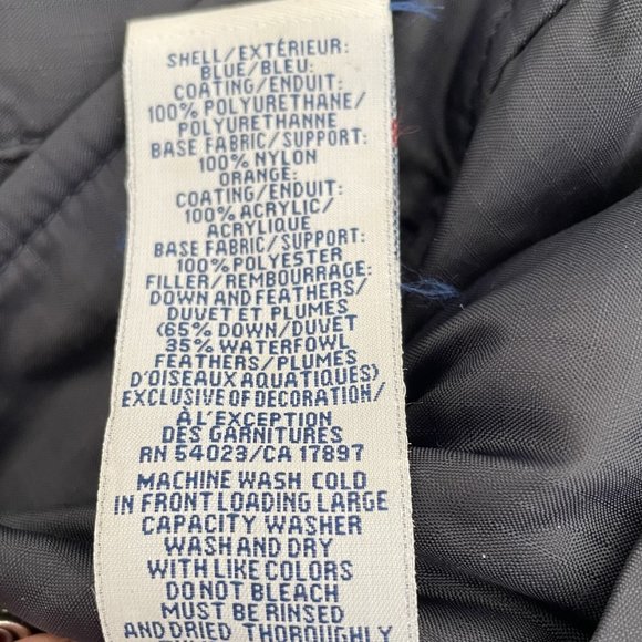 Old Navy Reversible Quilted Puffer Vest Blue Orange Boys Small - Picture 6 of 11